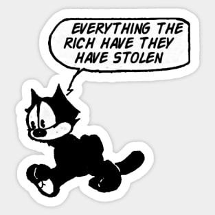 Felix the socialist cat Sticker